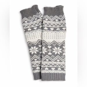 Cozy Grey Knit Leg Warmers • Soft Winter Layer • OS Fits Most